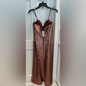 Bardot Stasia Sequin Dress in Bronze, Size 4